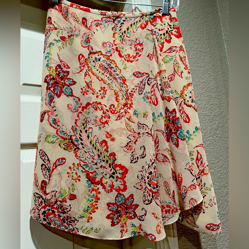 Ann Taylor 100% Silk Skirt Sz 2P